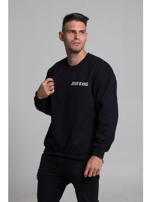 JESUS IS KING black unisex crewneck