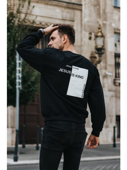 JESUS IS KING black unisex crewneck