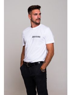 JESUS IS KING white unisex T-shirt