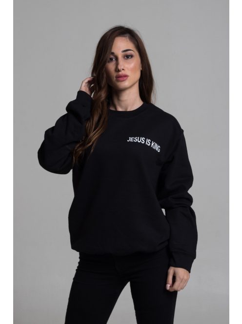 JESUS IS KING black unisex crewneck