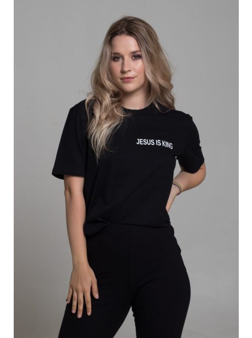 JESUS IS KING black unisex T-shirt 