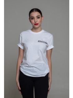 JESUS IS KING white unisex T-shirt 