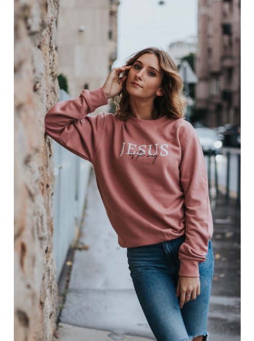JESUS IS THE WAY dustypink unisex crewneck