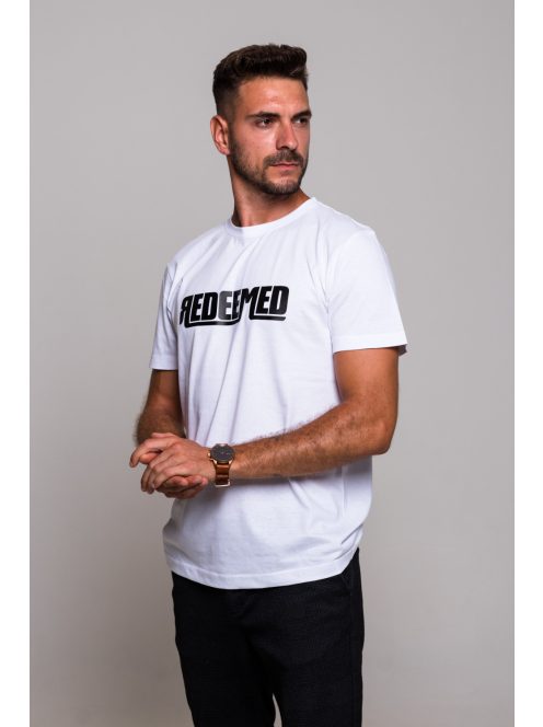 REDEEMED white unisex T-shirt